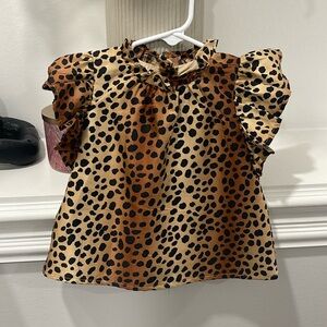 Janie and Jack Leopard shirt (18-24)